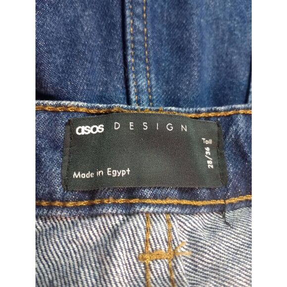 Asos Jeans Ladies‎ 28 Tall Straight Leg Dark Wash - Picture 5 of 8